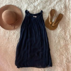 Navy Silk Dress